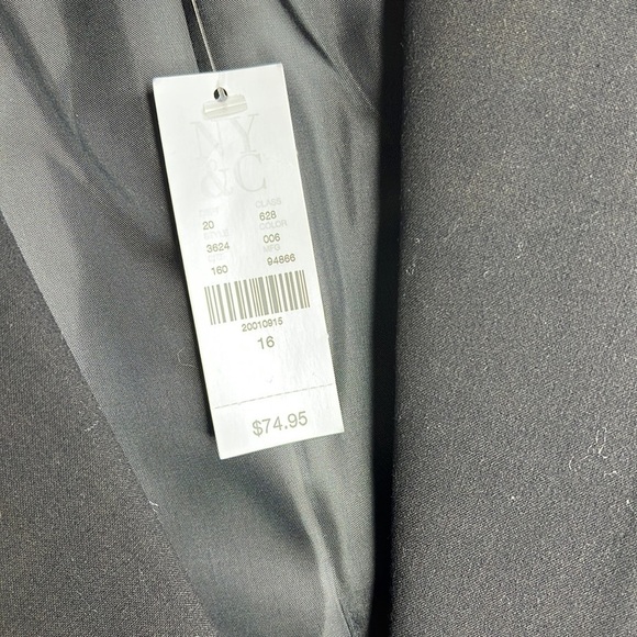 NWT New York & Company Black Relaxed Tailored Boyfriend Blazer - Picture 3 of 9
